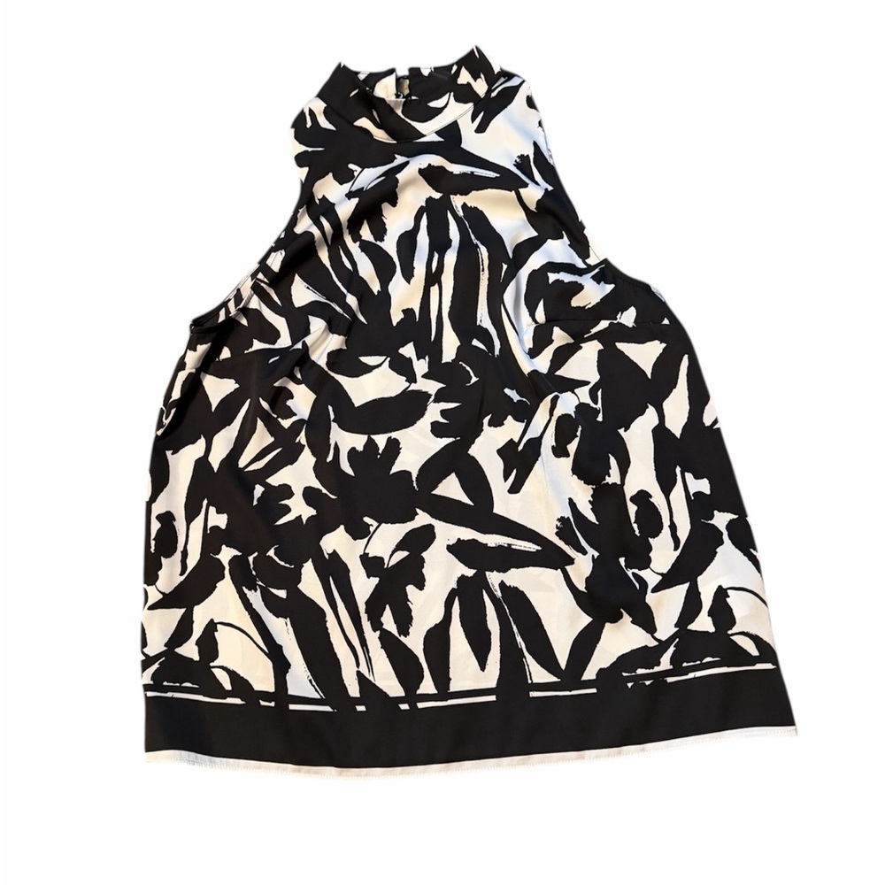 Joie Black and White Sleeveless Top